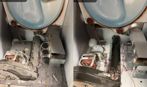 before and after dryer repair in Baltimore1