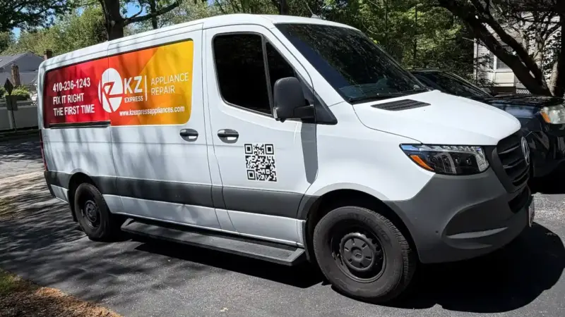 Local appliance repair service van in Baltimore MD