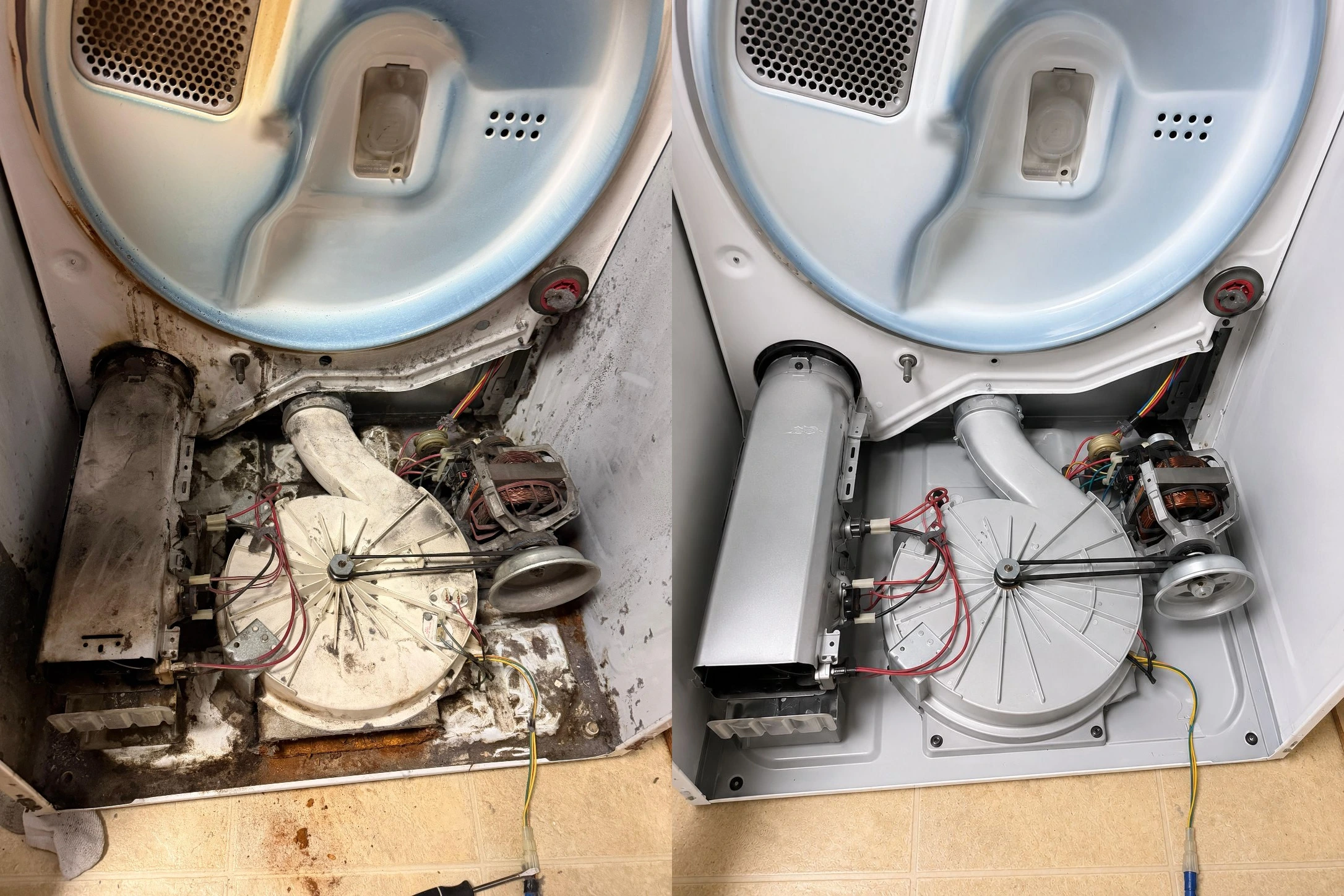 Before and After Maytag Electric Dryer