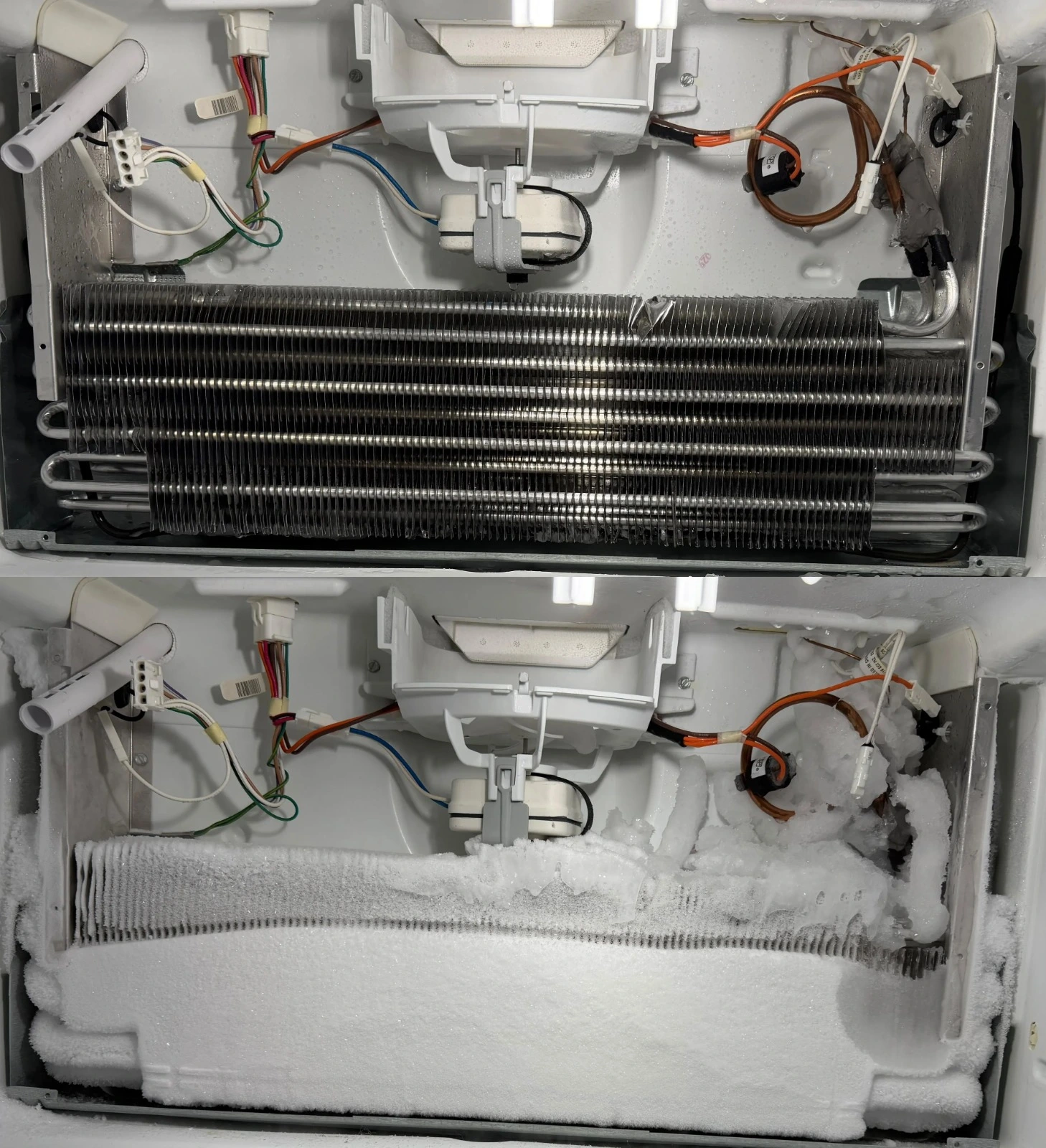 Before & After Whirlpool Refrigerator Defrost Repair Before & After Whirlpool Refrigerator Defrost Repair