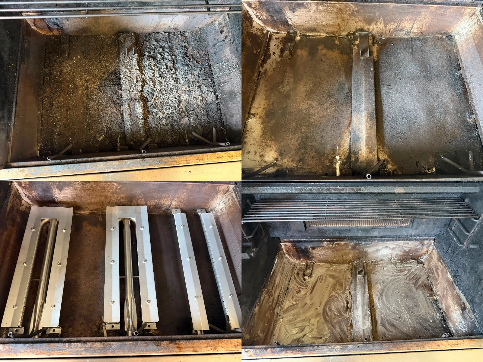 Before and After Viking stove Repair