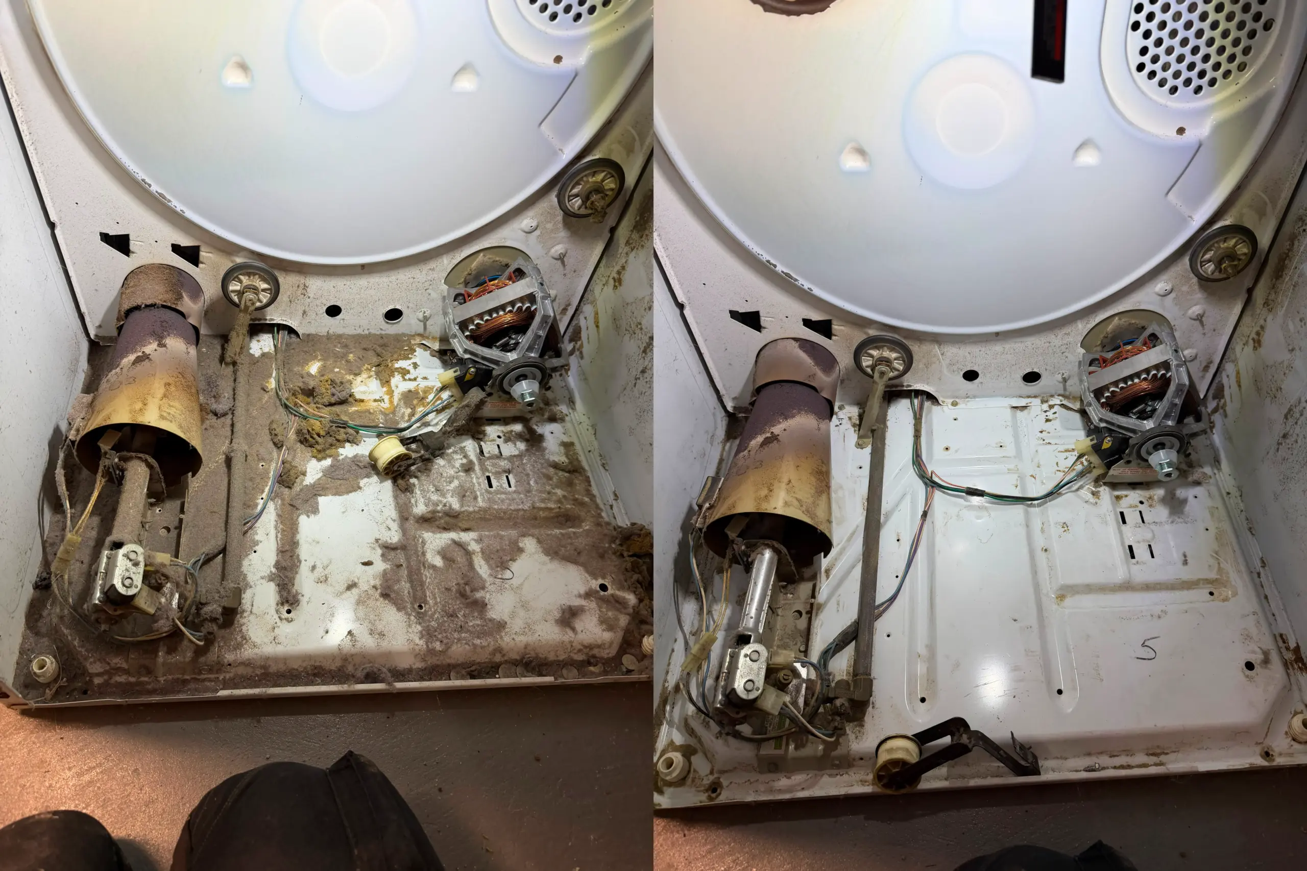 Before & After – Whirlpool Gas Dryer Repair