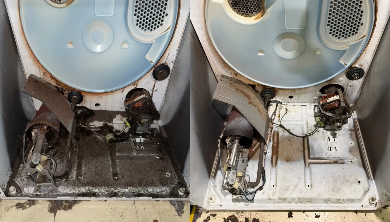 Before and after Kenmore gas dryer repair